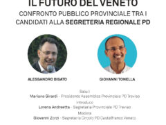 Il futuro del Veneto – Confronto pubblico tra i candidati segretario del Pd, Alessandro Bisato e Giovanni Tonella Il futuro del Veneto – Confronto pubblico tra i candidati segretario del Pd, Alessandro Bisato e Giovanni Tonella