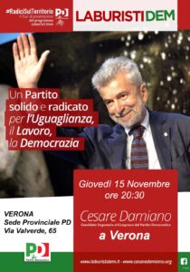 Cesare Damiano a Verona