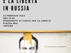 NAVALNY VIVE. PER LA DEMOCRAZIA E LA LIBERTÀ IN RUSSIA Stasera ore 18.30 in piazza Bra a Verona, Monumento Ai Caduti per la Libertà