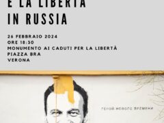 NAVALNY VIVE. PER LA DEMOCRAZIA E LA LIBERTÀ IN RUSSIA Lunedì 26 febbraio alle ore 18.30 in piazza Bra a Verona, Monumento Ai Caduti per la Libertà NAVALNY VIVE. PER LA DEMOCRAZIA E LA LIBERTÀ IN RUSSIA Lunedì 26 febbraio alle ore 18.30 in piazza Bra a Verona, Monumento Ai Caduti per la Libertà