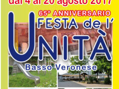 Festa de l’Unità Basso Veronese a Casaleone presso  Parco Unità d’Italia dal 4 al 20 agosto 2017