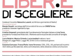 Sabato 30 marzo a Verona, Cinema K2, incontro pubblico LIBER.E di SCEGLIERE