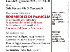 Parliamo di SANITA’ incontro organizzato dal 1^ circolo PD