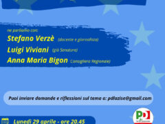 Lunedì 29 aprile ore 20.45 – l’EUROPA la PACE la GUERRA